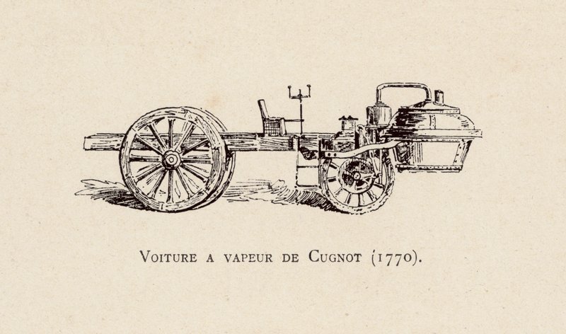 Carro a vapore di Cugnot da Armand Jean Heins