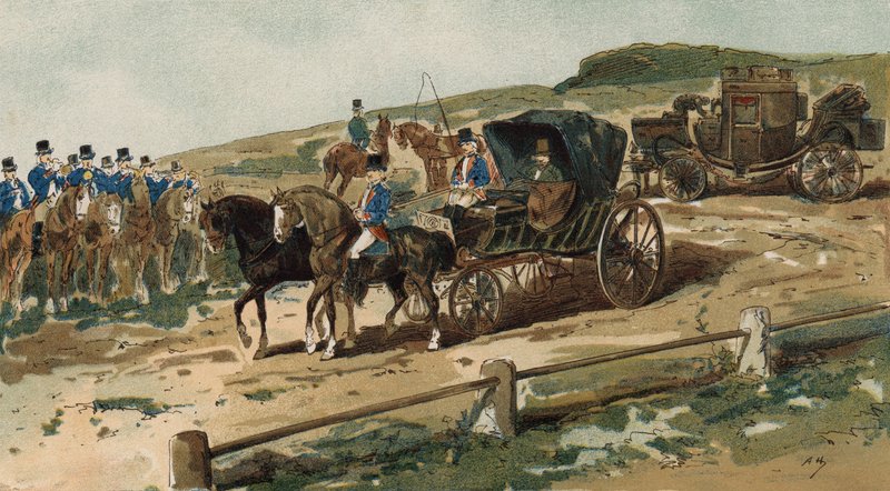 Postiglioni, carrozza e diligenza, Paesi Bassi, XIX secolo da Armand Jean Heins
