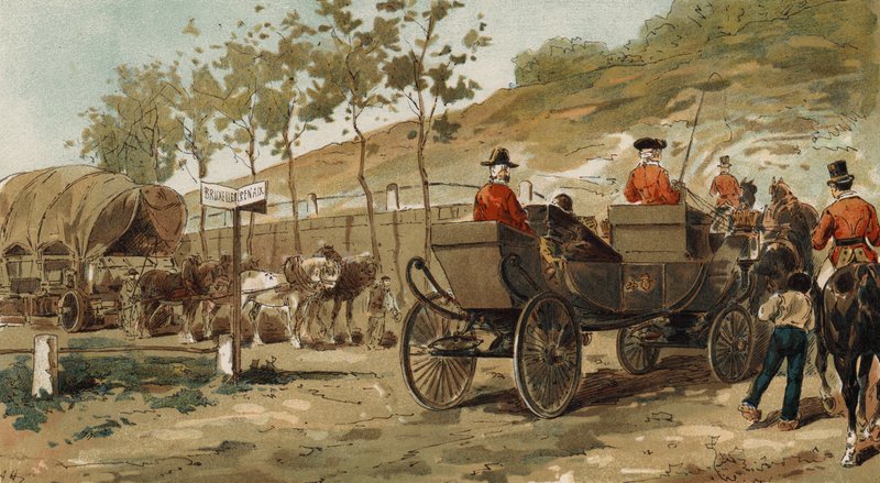 Carro di Renaix e carrozza reale di Re Leopoldo I, Belgio, XIX secolo da Armand Jean Heins