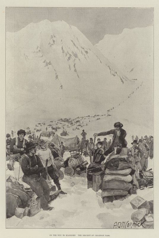 Sulla strada per Klondike, la discesa del Passo Chilkoot da Arthur David McCormick