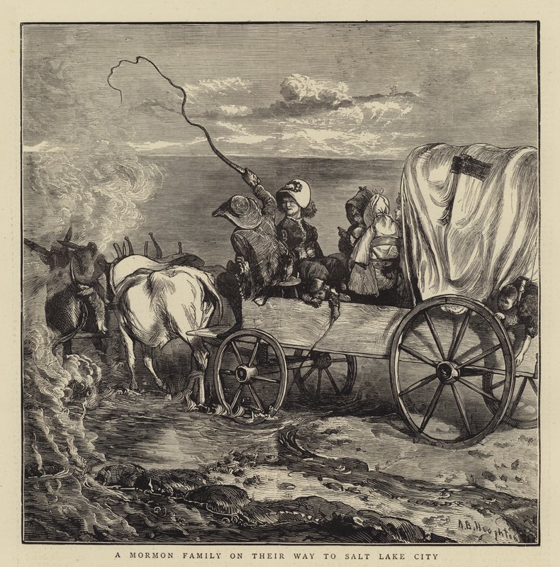 Una famiglia mormone in viaggio verso Salt Lake City da Arthur Boyd Houghton