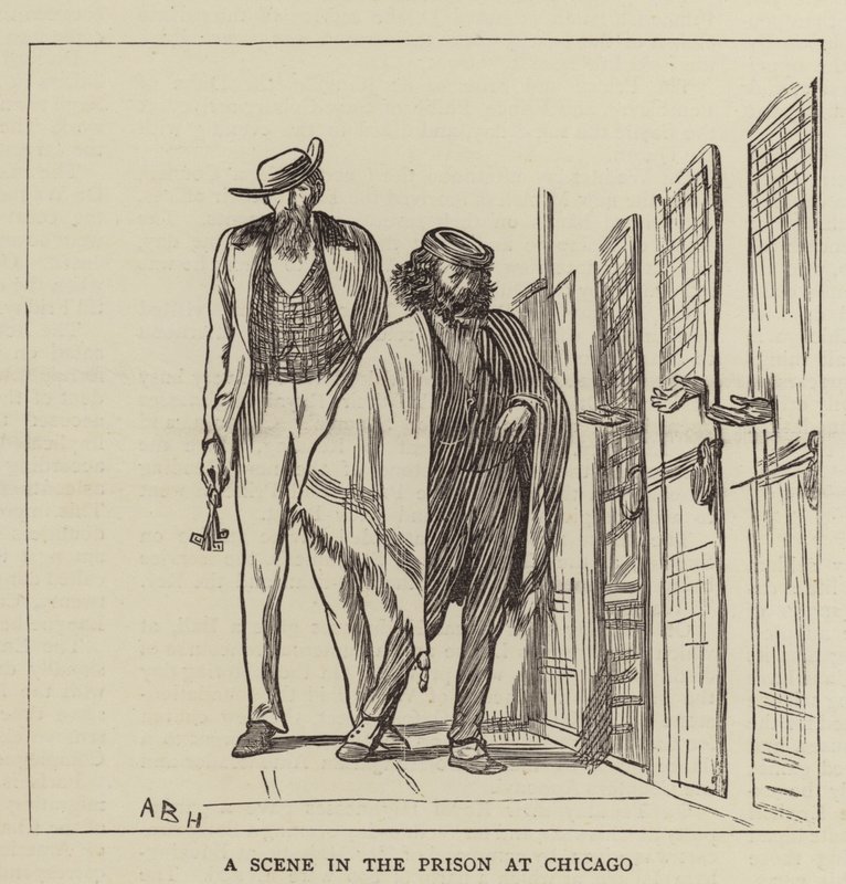 Una scena nella prigione di Chicago da Arthur Boyd Houghton