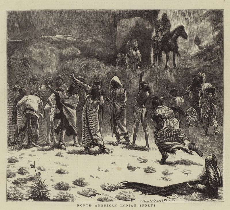 Sport degli indiani nordamericani da Arthur Boyd Houghton