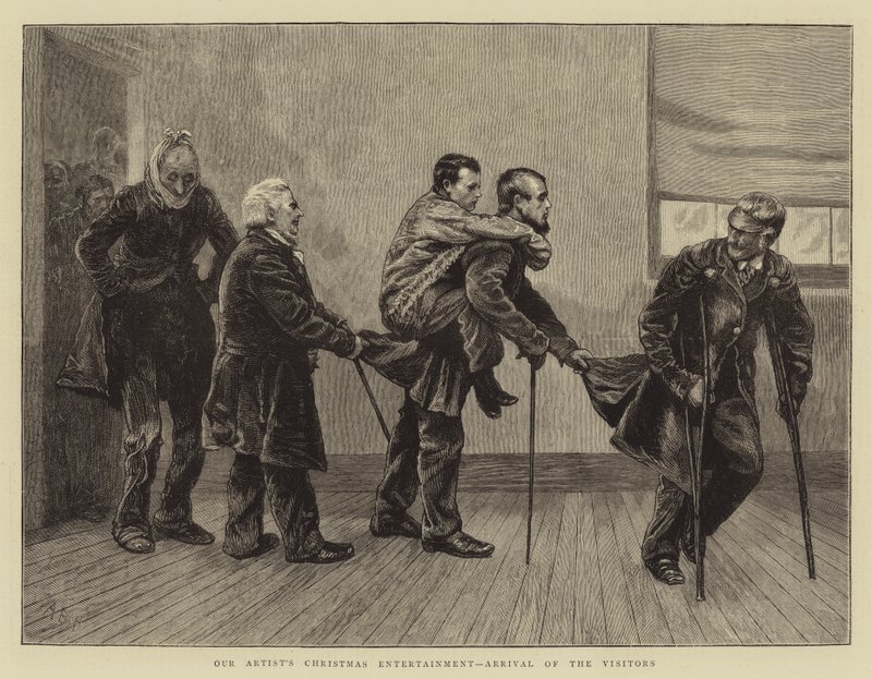 Intrattenimento natalizio del nostro artista, arrivo dei visitatori da Arthur Boyd Houghton