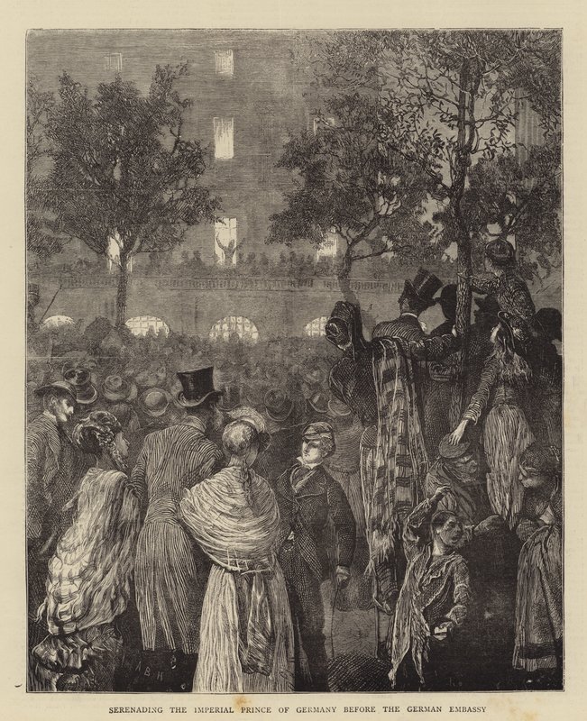 Serenata al Principe Imperiale di Germania davanti all