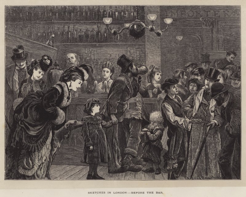 Schizzi a Londra, davanti al bar da Arthur Boyd Houghton