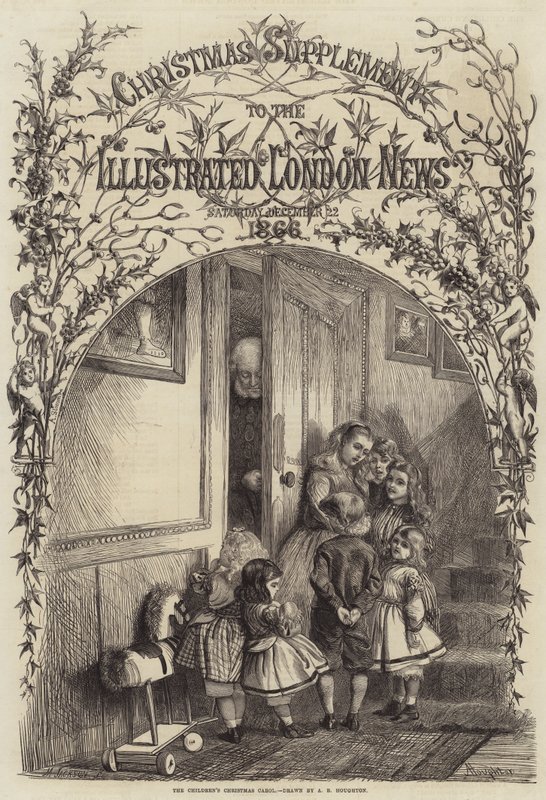 Il canto di Natale dei bambini da Arthur Boyd Houghton