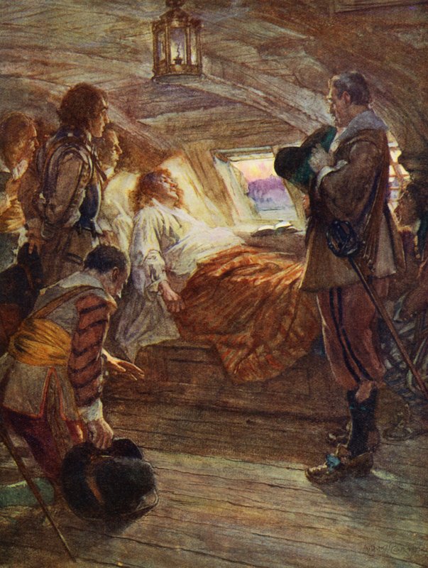 La morte di Sir Francis Drake da Arthur David (after) McCormick