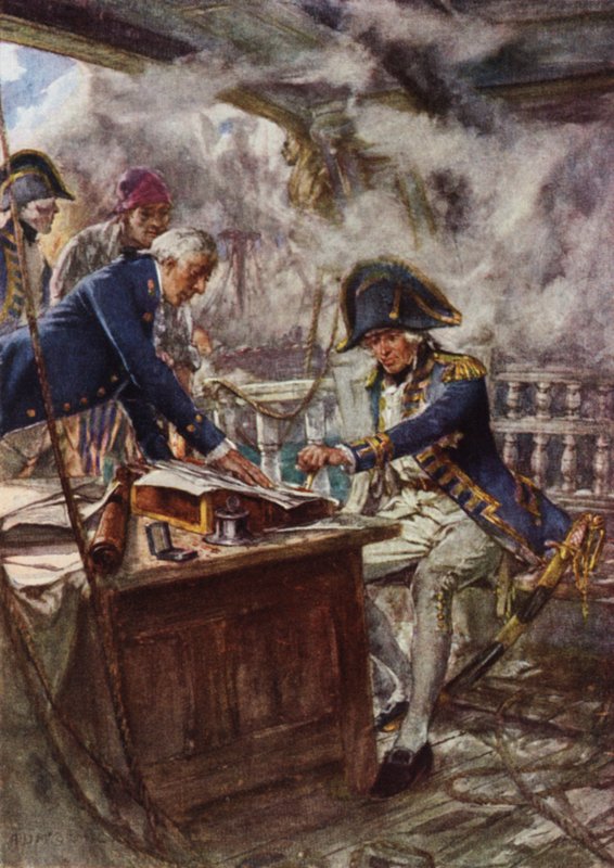 Nelson sigilla la sua lettera al principe ereditario di Danimarca da Arthur David McCormick