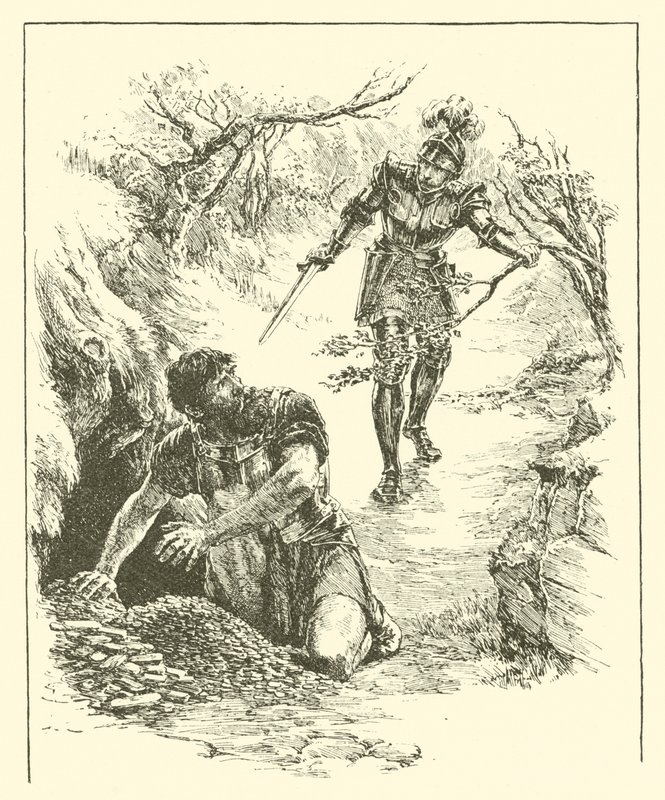 Sir Guyon, Il Regno di Plutone (incisione) da Arthur George Walker