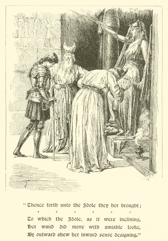 Le avventure di Sir Artegall, Radigund e Britomart (incisione) da Arthur George Walker