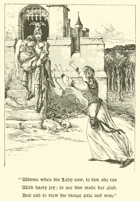 Il cavaliere della croce rossa, il meraviglioso corno (incisione) da Arthur George Walker