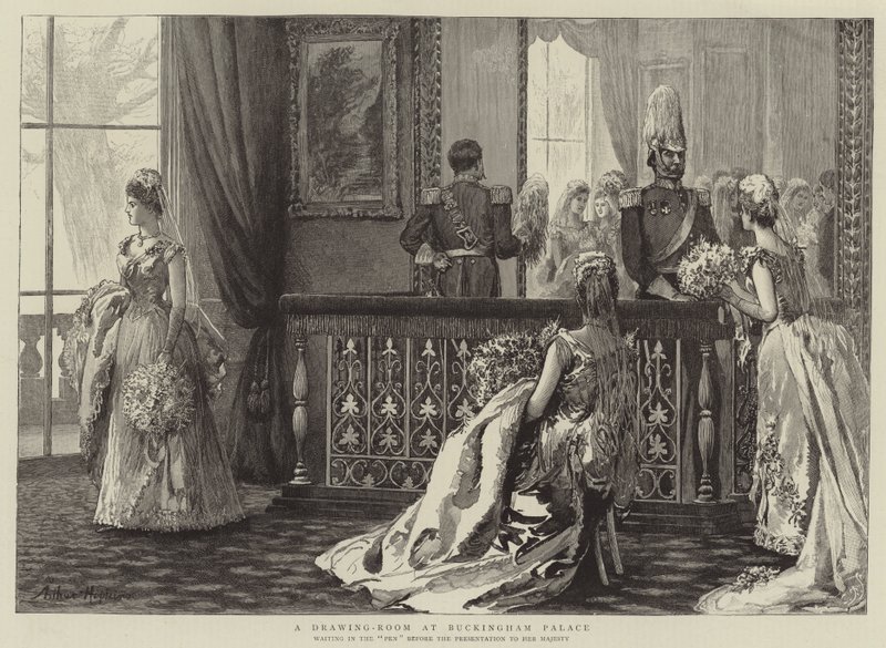Un salotto a Buckingham Palace da Arthur Hopkins
