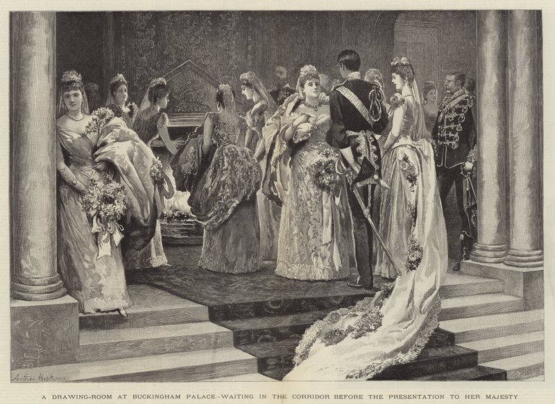 Un Salotto a Buckingham Palace, in attesa nel Corridoio prima della Presentazione a Sua Maestà da Arthur Hopkins
