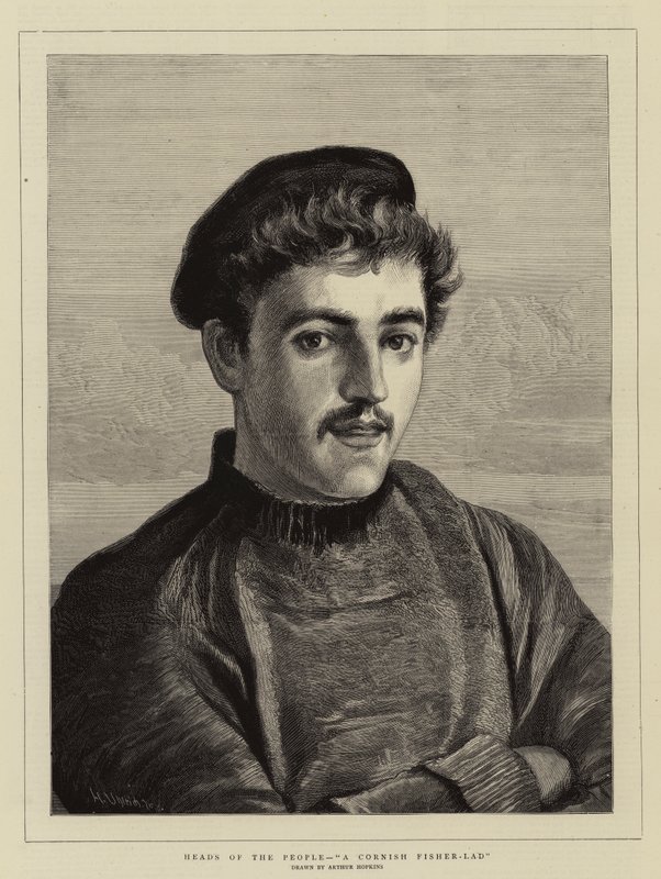 Teste del popolo, un ragazzo pescatore della Cornovaglia da Arthur Hopkins