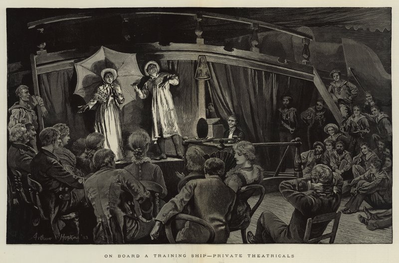 A bordo di una nave scuola, spettacoli teatrali privati da Arthur Hopkins