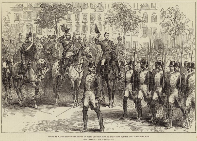 Rassegna a Madrid davanti al Principe di Galles e al Re di Spagna, la Guardia Civile in marcia da Arthur Hopkins