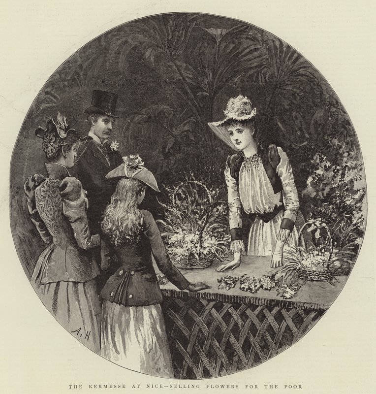 La Kermesse a Nizza, Vendita di Fiori per i Poveri da Arthur Hopkins