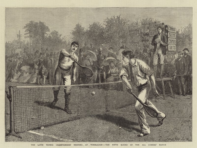 Il campionato di tennis a Wimbledon, il quinto turno della partita di tutti i concorrenti da Arthur Hopkins