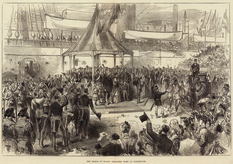 Il Principe di Galles accolto a Portsmouth da Arthur Hopkins