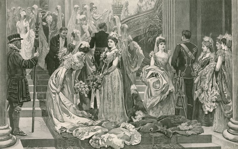 Il primo salotto della stagione, ai piedi della grande scalinata di Buckingham Palace da Arthur Hopkins