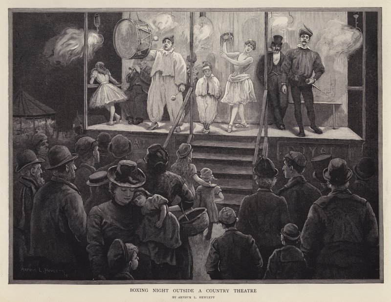 Notte di boxe fuori da un teatro di campagna da Arthur L. Hewlett