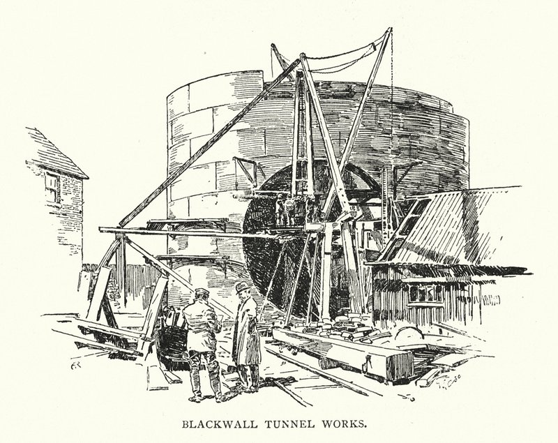 Lavori del Tunnel di Blackwall da Arthur Moreland