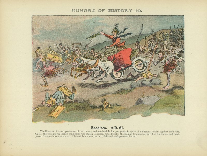 Boadicea. A.D. 61 (litografia a colori) da Arthur Moreland