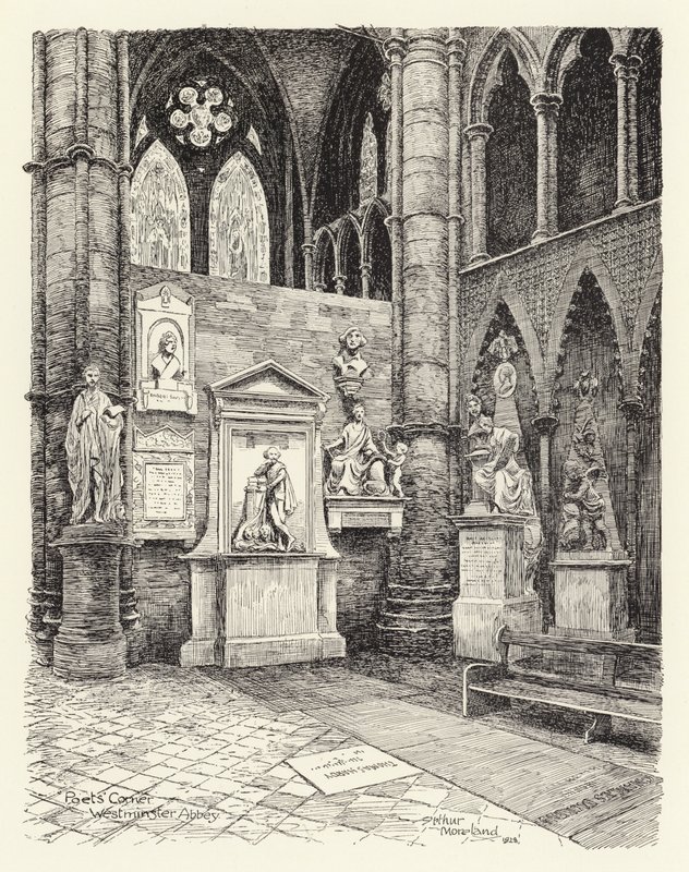 Angolo dei Poeti, Westminster da Arthur Moreland