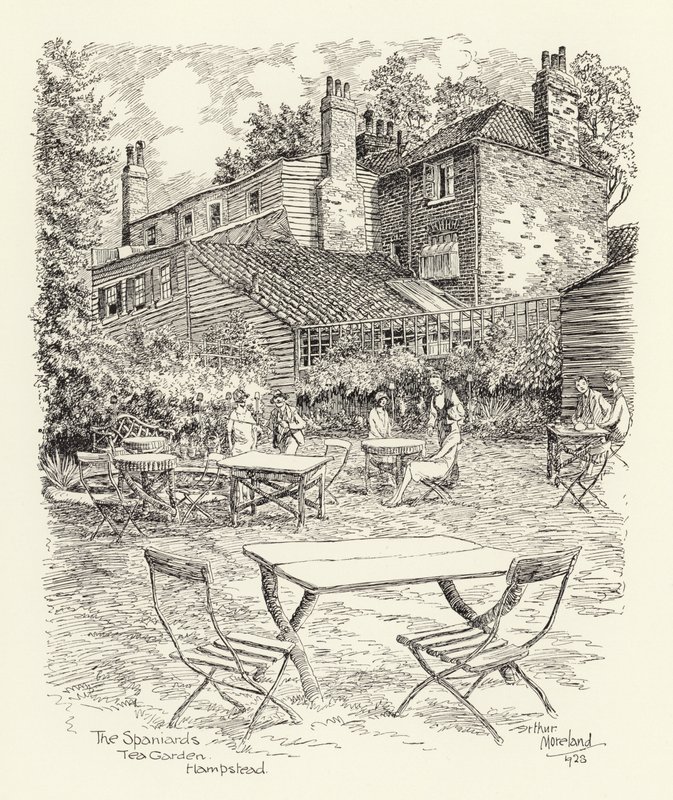 The Spaniards Tea Garden, Hampstead da Arthur Moreland