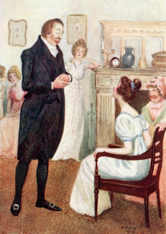 Illustrazione per Orgoglio e pregiudizio di Jane Austen da Arthur Wallis Mills
