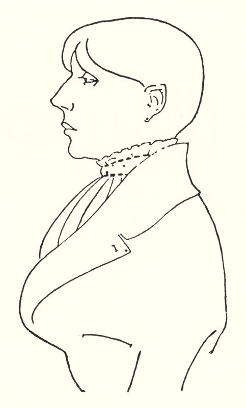 Ritratto di sé stesso (outline) da Aubrey Beardsley