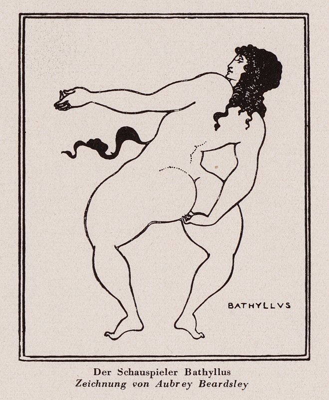 Bathyllus, danzatore romano e interprete di pantomimus da Aubrey (after) Beardsley