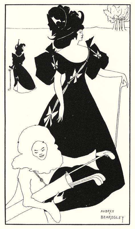 Progetto per una carta da golf (incisione) da Aubrey (after) Beardsley