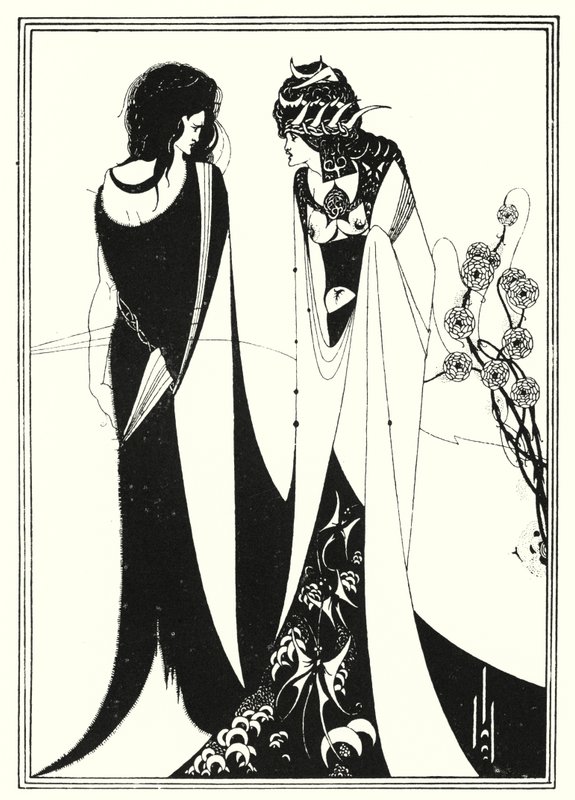 Giovanni e Salomè (incisione) da Aubrey (after) Beardsley