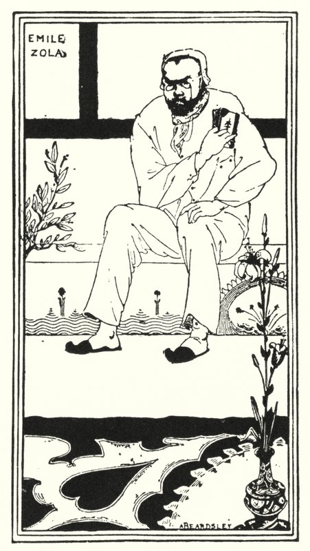 Ritratto di Emile Zola da Aubrey (after) Beardsley