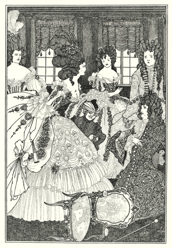 La Battaglia dei Beaux e delle Belles (incisione) da Aubrey (after) Beardsley