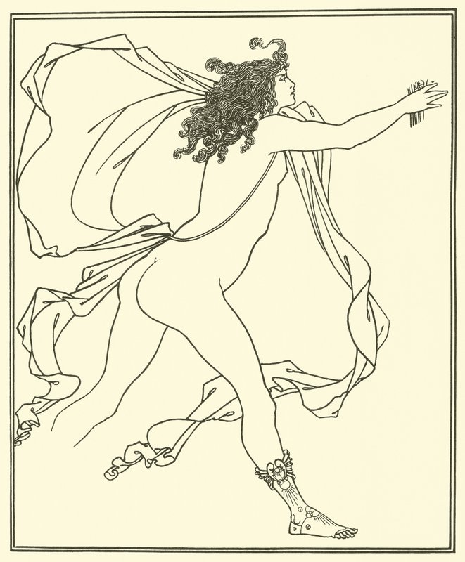 Apollo insegue Dafne da Aubrey Beardsley
