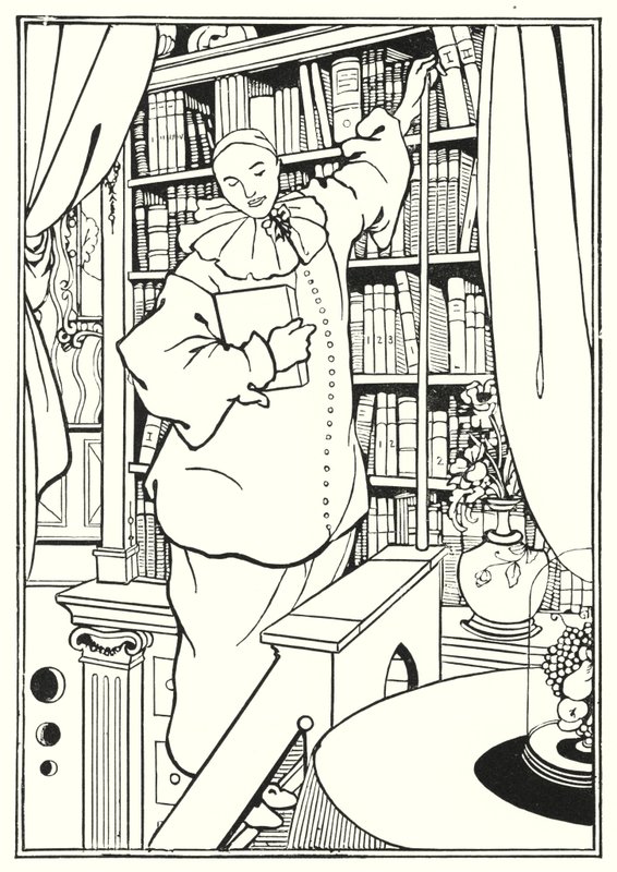Progetto per la copertina di Pierrot da Aubrey Beardsley