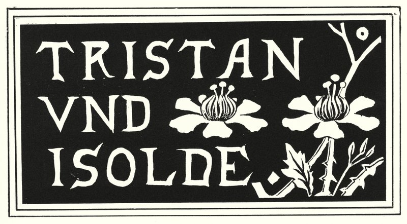 Design dalla copertina della copia di Aubrey Beardsley di "Tristano e Isotta" da Aubrey Beardsley