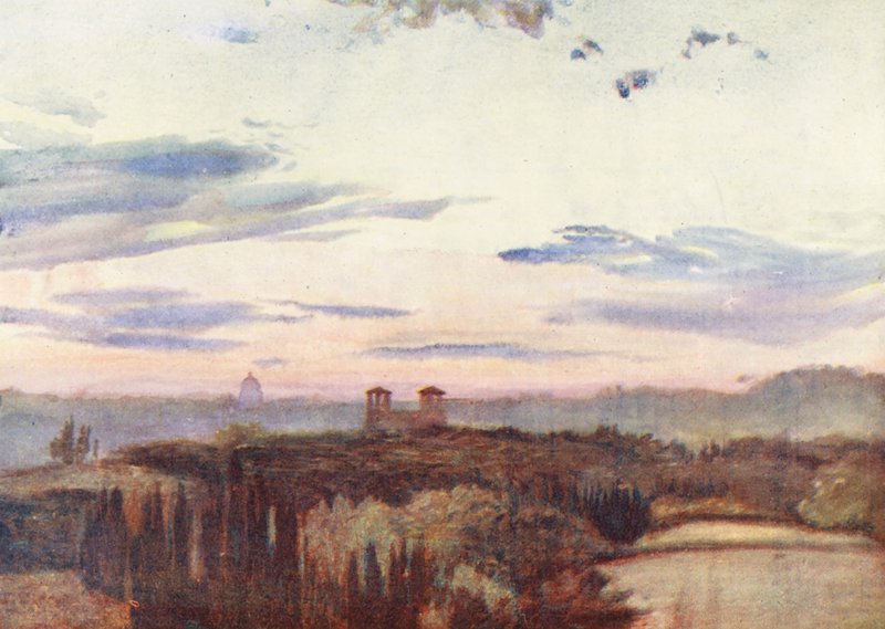Roma: Villa Medici e Cupola di San Pietro da Aubrey Waterfield