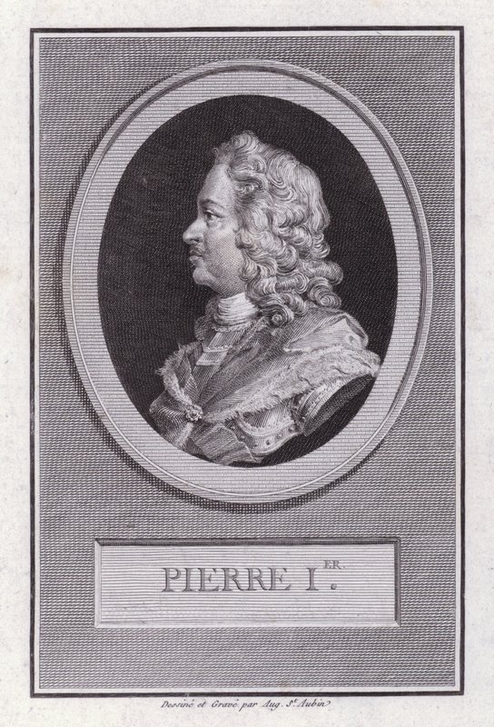 Pietro il Grande, Zar di Russia (incisione) da Augustin de Saint Aubin