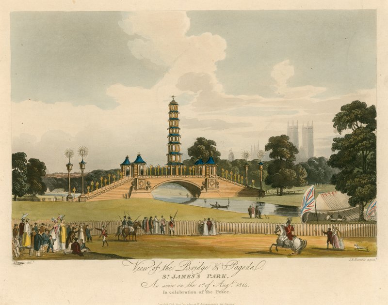 Vista del ponte e della pagoda, St James