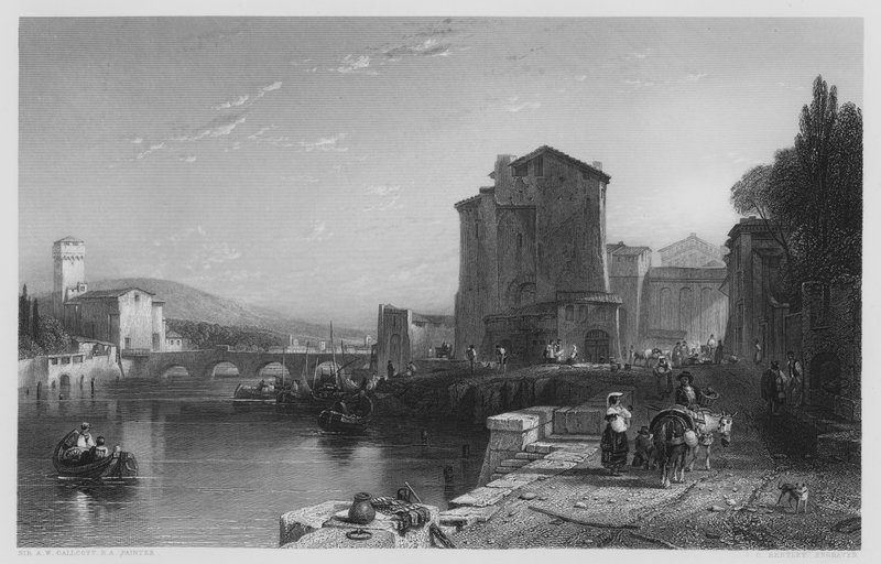 Il porto di Livorno, dal quadro nella Galleria Vernon (incisione) da Augustus Wall (after) Callcott