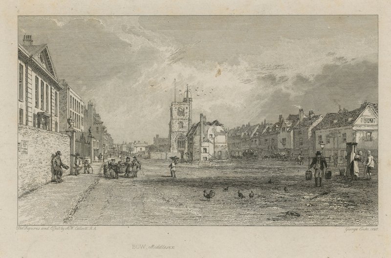 Vista generale di Bow da Augustus Wall Callcott