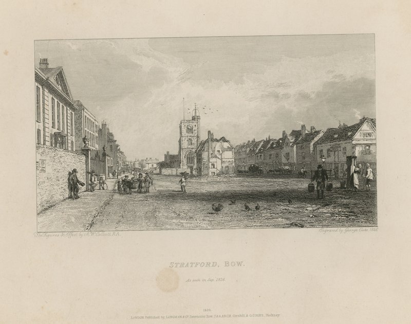 Vista generale di Stratford in Bow da Augustus Wall Callcott