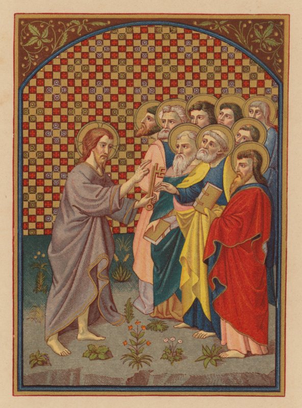 Cristo dà a Pietro le chiavi del regno dei cieli da Austrian School