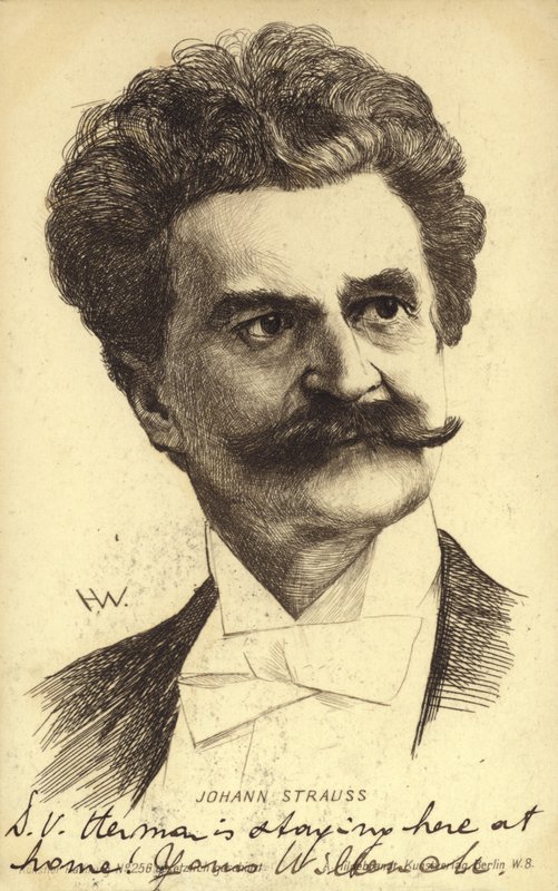 Ritratto di Johann Strauss II da Austrian School