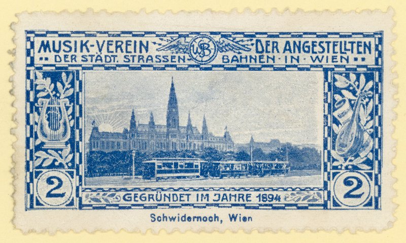 Tram davanti al Municipio, Vienna da Austrian School