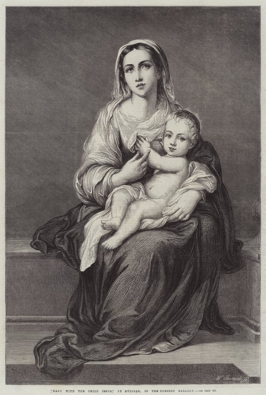 Maria con il Bambino Gesù da Bartolomé Esteban Murillo